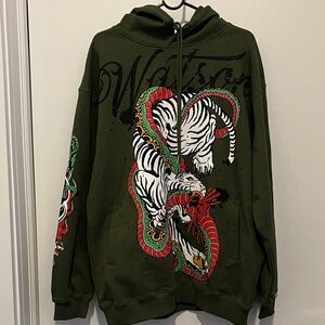 Watson Stylish Graphic Rhinestone Embroidered Hoodie